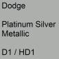 Preview: Dodge, Platinum Silver Metallic, D1 / HD1.